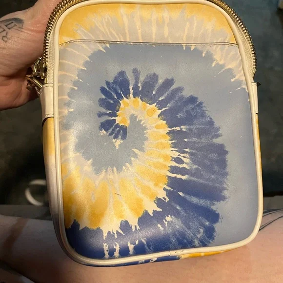 Michael Kors Blue and Yellow Tie-Dye Crossbody Bag - Picture 2 of 5